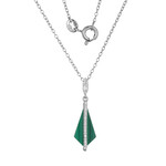 Collana in argento con Malachite