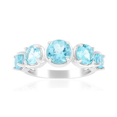 Anillo en plata con Apatita azul (de Melo Essence)