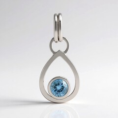 Ciondolo in argento con Acquamarina Santa Maria