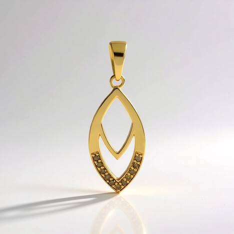 Ciondolo in argento con Diamante Giallo I3