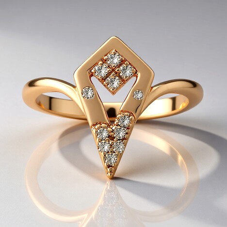 Anello in oro con Diamante Rose de France SI1 di Argyle (Annette)