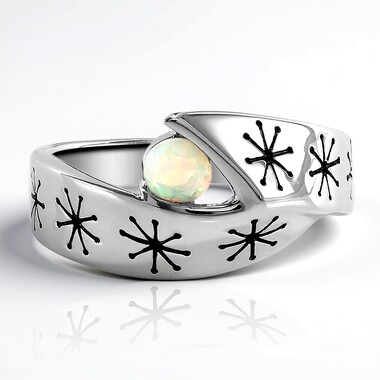Anillo en plata con Ópalo de Welo (TPC)