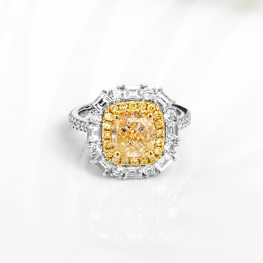 Gelber SI2 Brillant-Goldring (CIRARI)
