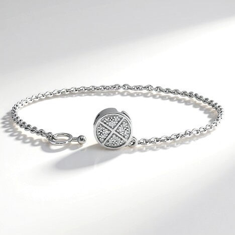 Bracciale in argento con Diamante SI1 (G) (Annette)