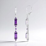 Orecchini in argento con Ametista (KM by Juwelo)