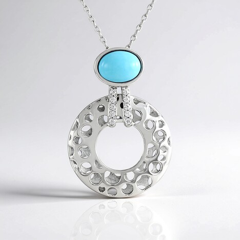 Collana in argento con Turchese Sleeping Beauty (Ornaments by de Melo)