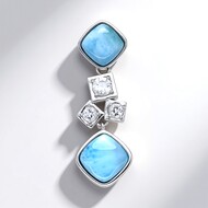 Larimar-Silberanhänger