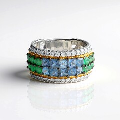 Anello in argento con Acquamarina (Gems en Vogue)