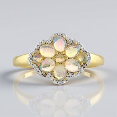 Anello in argento con Opale di Welo
