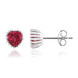 Boucles d'oreilles en argent et Topaze rose