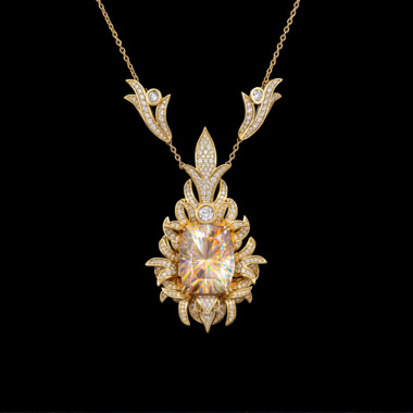 Collana in oro con Cerussite dalla Namibia (de Melo)