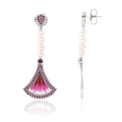 Zilveren oorbellen met zoetwater kweekparels (Dallas Prince Designs)