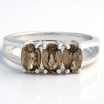 Anello in argento con Zircone Cannella