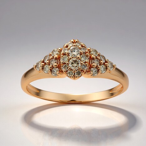 Anello in oro con Diamante Rose de France SI1 di Argyle (Annette)