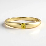 Anello in oro con Diamante Giallo I2