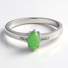 Anello in argento con Crisoprasio Imperiale