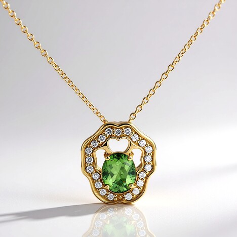Collana in oro con Demantoide del Madagascar (de Melo)