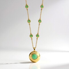 Collana in argento con Crisoprasio