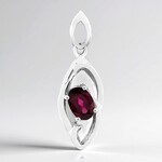 Ciondolo in argento con Granato Roshoite (Pallanova)