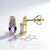 Boucles d'oreilles en or et Tanzanite parme