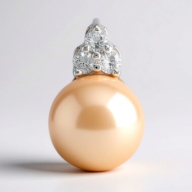 Colgante en plata con Perla Ming durazno (TPC)