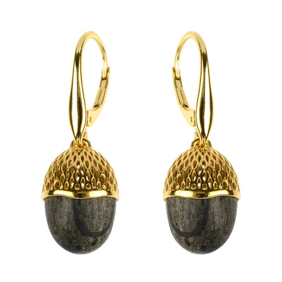 Pendientes en plata con Roble palustre (dagen)