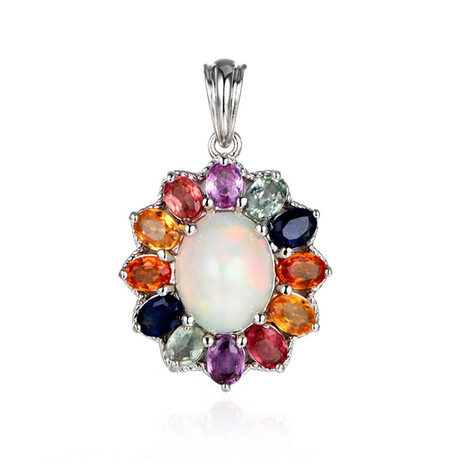 Ciondolo in argento con Opale di Welo