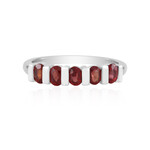 Zilveren ring met Tanzania robijnen