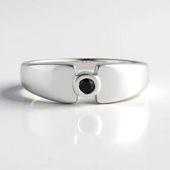 Anello in argento con Diamante Nero