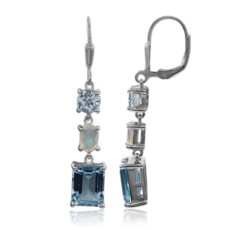 Orecchini in argento con Topazio Blu Cielo