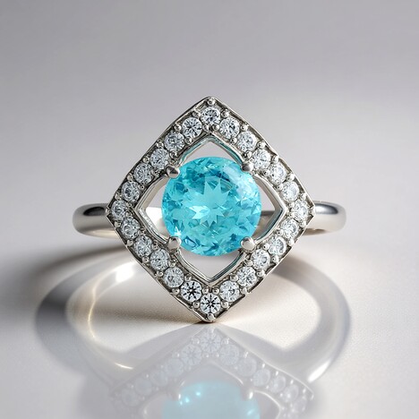 Anello in argento con Apatite Blu