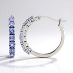 Orecchini in argento con Tanzanite