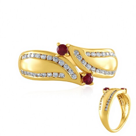 Anillo en plata con Rubí de Tanzania (de Melo Essence)