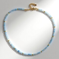 Collana in argento con Acquamarina Brasiliana