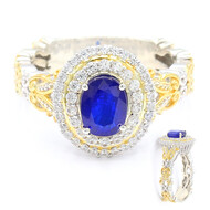 Cobaltblauer Spinell-Silberring (Gems en Vogue)