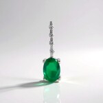 Ciondolo in argento con Opale Verde dell'Etiopia