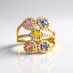 Anello in argento con Zaffiro Ceylon Blu