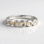 Anello in argento con Diamante Cioccolato I2