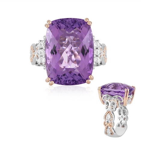 Rose de France Amethyst Silver Ring (Gems en Vogue)