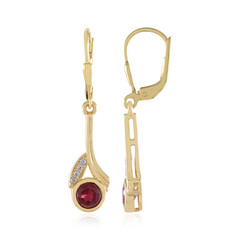 Boucles d'oreilles en argent et Rubis de Madagascar