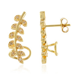 Weißer Topas-Silberohrringe