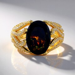 Bague en argent et Opale Mezezo