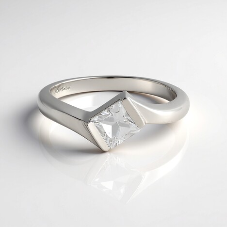 Anello in argento con Topazio Bianco