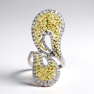 Anello in oro con Diamante Giallo SI2 (CIRARI)