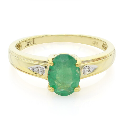 Anillo en plata con Esmeralda de Bahía