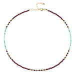 Collier en argent et Grenat du Mozambique