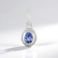 Ciondolo in argento con Zaffiro Ceylon Blu