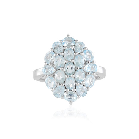 Sky Blue Topaz Silver Ring