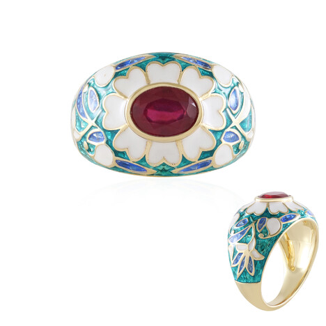 Madagascar Ruby Silver Ring (Adela Silber)