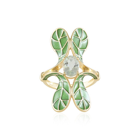 Anello in argento con Ametista Verde (Adela Silber)